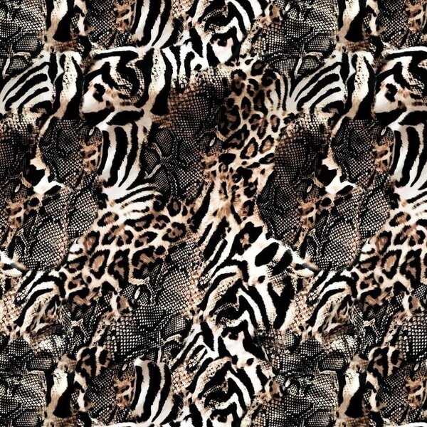 Metráž Teplákovina digital - Zebra Leopard