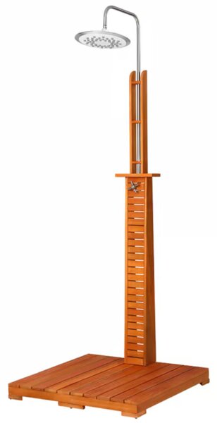 Záhradná sprcha TAHITI z eukalyptového dreva, 223cm, hnedá/strieborná Casaria