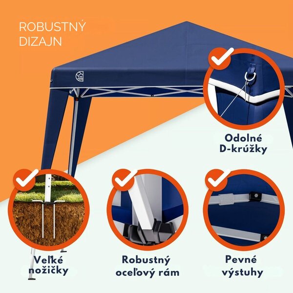 Párty stan / pavilón CAPRI 3x3m, modrá Casaria
