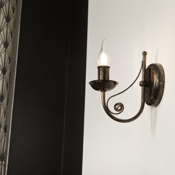 Nástenná lampa DONATO 1xE14x40W/230V patina