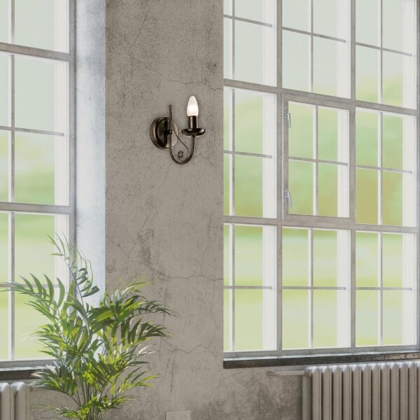 Nástenná lampa DONATO 1xE14x40W/230V patina