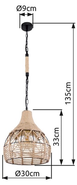 Globo 15671H závesný luster Halia 1x60W | E27