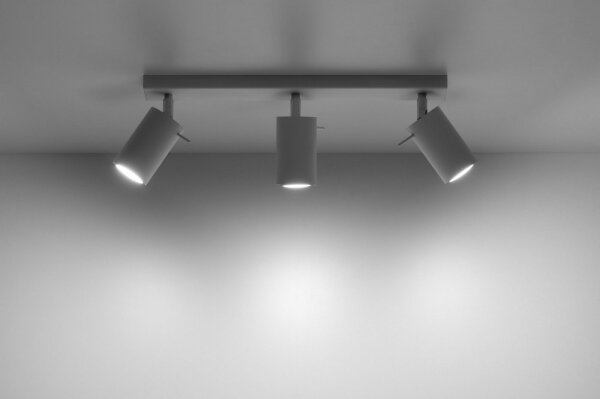 Sollux SL.0089 - Bodové svietidlo RING 3 3xGU10/10W/230V biela