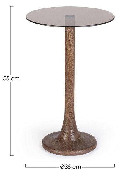 ABERDEEN hnedý konferenčný stolík D35cm