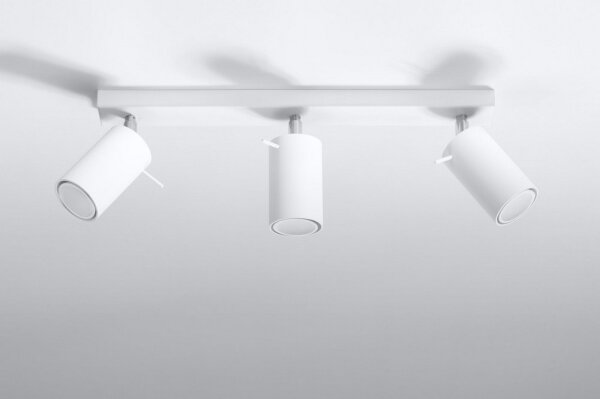 Sollux SL.0089 - Bodové svietidlo RING 3 3xGU10/10W/230V biela