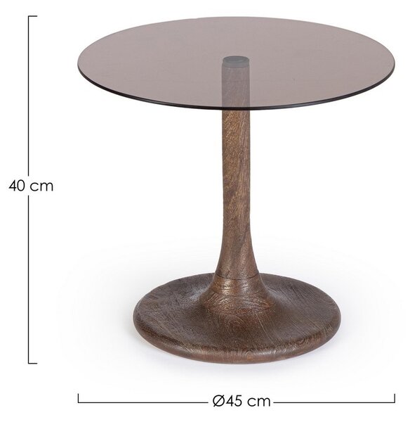 ABERDEEN hnedý konferenčný stolík D45cm