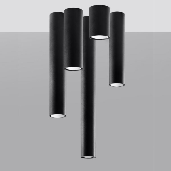 Sollux SL.1003 - Bodové svietidlo LAGOS 1xGU10/10W/230V 60 cm čierna