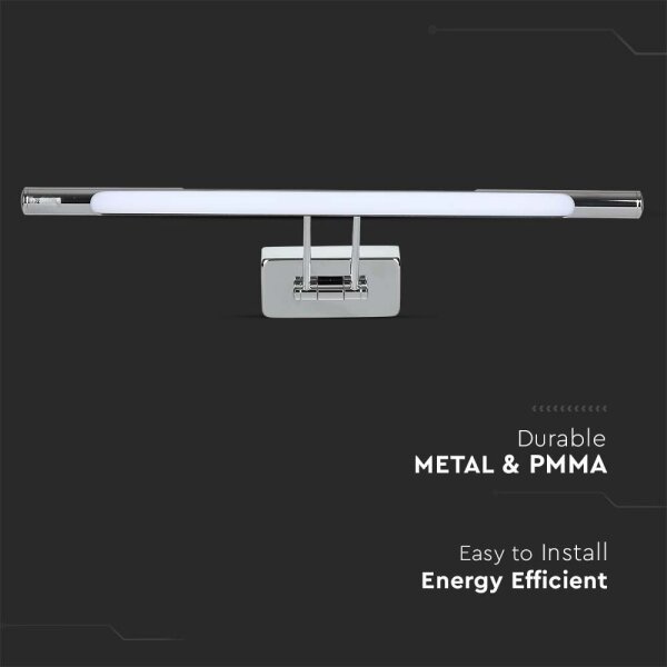 LED Osvetlenie zrkadla LED/9W/230V 3000K 50cm lesklý chróm
