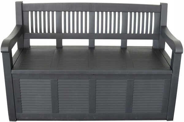 Záhradná lavica s úložným priestorom VOG 130 x 60 x 85 cm / antracit