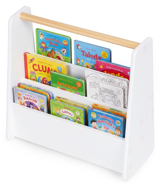 ECOTOYS Malá detská knižnica, 3 police - biela ECOTOYS