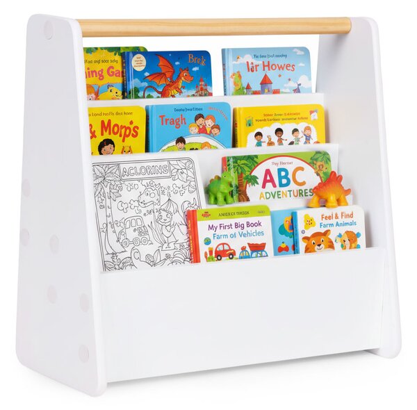 ECOTOYS Malá detská knižnica, 3 police - biela ECOTOYS