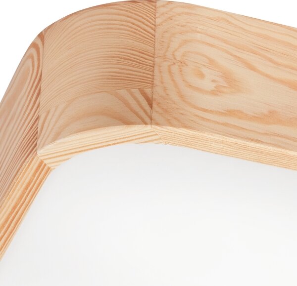 Stropné svietidlo NATURAL SQUARE 4xE27/15W/230V 45x45 cm borovica