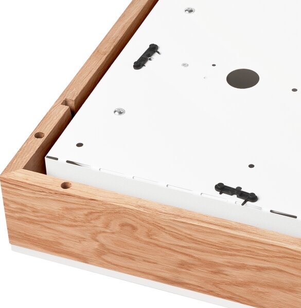 Stropné svietidlo OAK SQUARE 4xE27/15W/230V 39x39 cm dub/biela