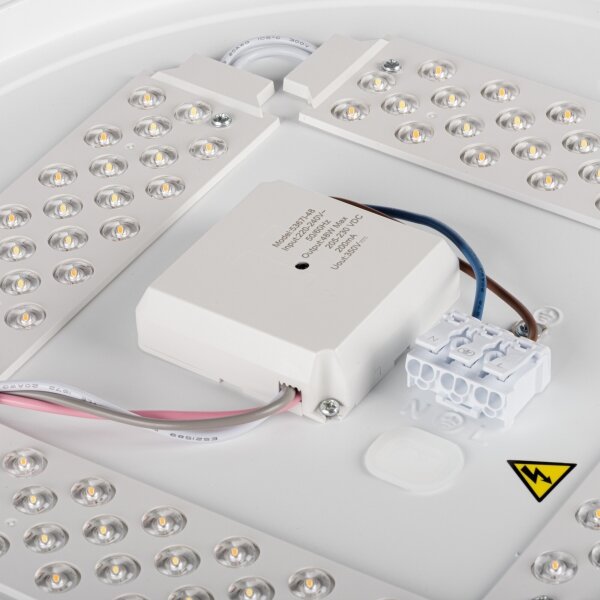 Kanlux 46280-LED stmievateľné svietidlo LIXAN 47W/230V 3000-6500K priemer 38,6 cm biela/strieborná + DO