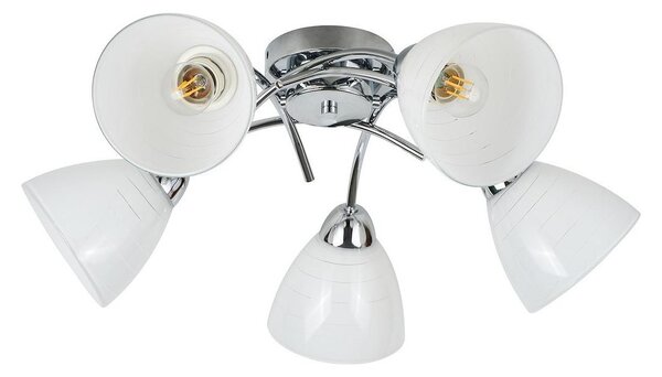 Prisadený luster CLARA 5xE27/15W/230V lesklý chróm
