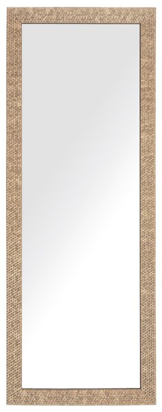 Závesné zrkadlo na stenu mosadzné 50 x 130 cm obdĺžnikové vintage rám moderný dizajn