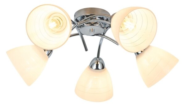Prisadený luster CLARA 5xE27/15W/230V lesklý chróm