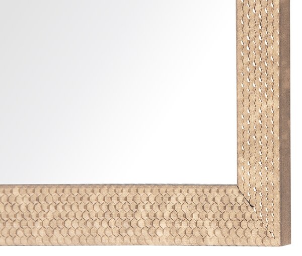 Závesné zrkadlo na stenu mosadzné 50 x 130 cm obdĺžnikové vintage rám moderný dizajn