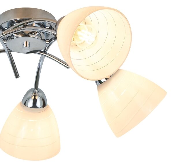 Prisadený luster CLARA 5xE27/15W/230V lesklý chróm