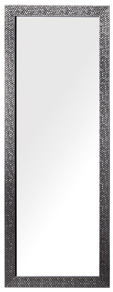 Závesné zrkadlo na stenu strieborné 50 x 130 cm obdĺžnikové vintage rám moderný dizajn