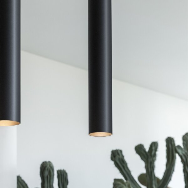 Ideal Lux - LED luster na lanku LOOK 1xGU10/7W/230V CRI 90 pr. 6 cm čierna