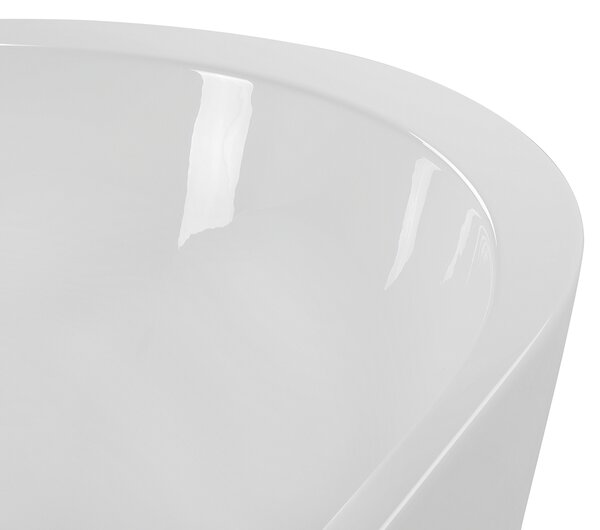 Voľne stojaca vaňa biela akrylát 160 x 75 cm oválny tvar elegantný moderný štýl kúpeľňa