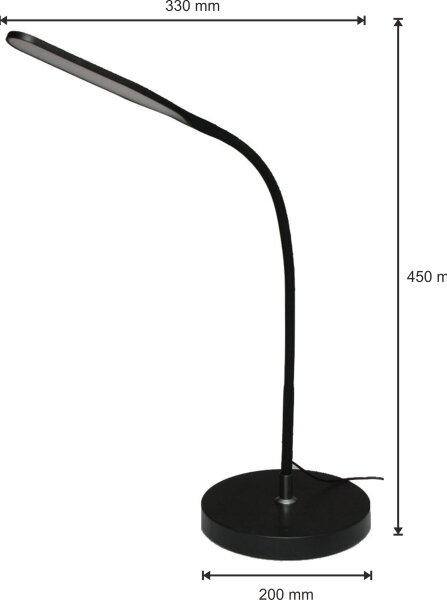 LED Stmievateľná lampa 3v1 LED/10W/230V 3000/4000/6000K CRI 90 čierna