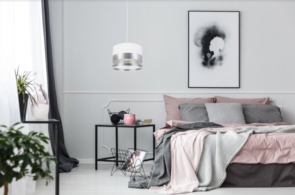 Luster na lanku MILO 1xE27/60W/230V strieborná