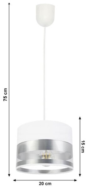 Luster na lanku MILO 1xE27/60W/230V strieborná