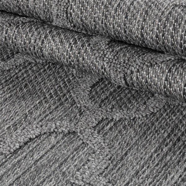 Ayyildiz , Kusový koberec Patara 4951 Grey – na von aj na doma, 80x250, šedá, chodba / predsieň