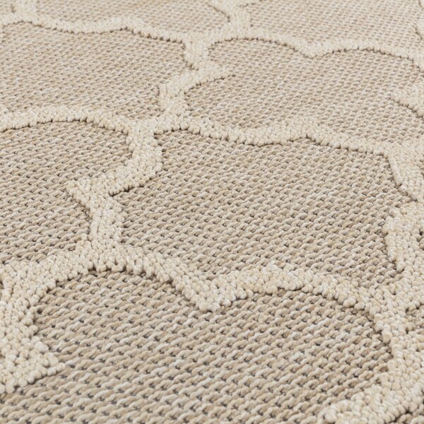 Ayyildiz , Kusový koberec Patara 4951 Beige – na von aj na doma, 80x150, béžová, chodba / predsieň