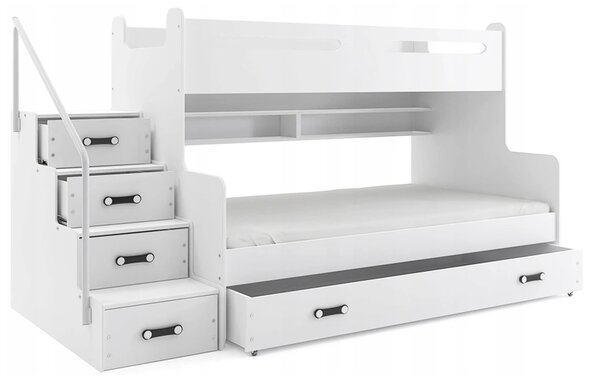 Interbeds MAX 3 poschodová posteľ 200x120 + matrace biela 2022