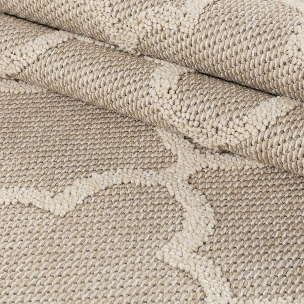 Ayyildiz , Kusový koberec Patara 4951 Beige – na von aj na doma, 80x150, béžová, chodba / predsieň