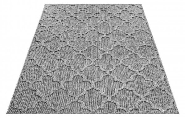 Ayyildiz , Kusový koberec Patara 4951 Grey – na von aj na doma, 80x250, šedá, chodba / predsieň