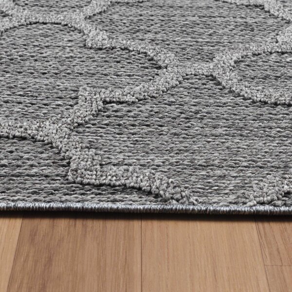 Ayyildiz , Kusový koberec Patara 4951 Grey – na von aj na doma, 80x250, šedá, chodba / predsieň