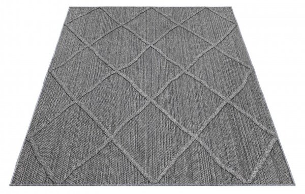 Ayyildiz , Kusový koberec Patara 4952 Grey – na von aj na doma, 80x150, šedá, chodba / predsieň