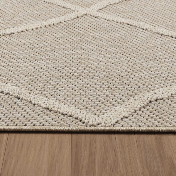Ayyildiz , Kusový koberec Patara 4952 Beige – na von aj na doma, 120x170, béžová, chodba / predsieň