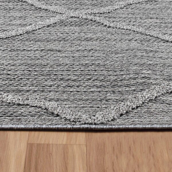 Ayyildiz , Kusový koberec Patara 4952 Grey – na von aj na doma, 80x150, šedá, chodba / predsieň