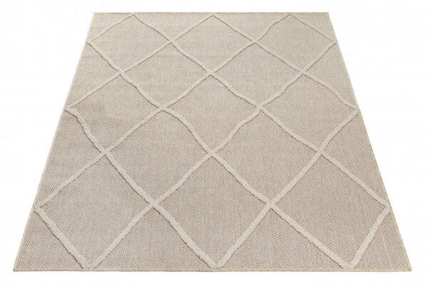 Ayyildiz , Kusový koberec Patara 4952 Beige – na von aj na doma, 120x170, béžová, chodba / predsieň