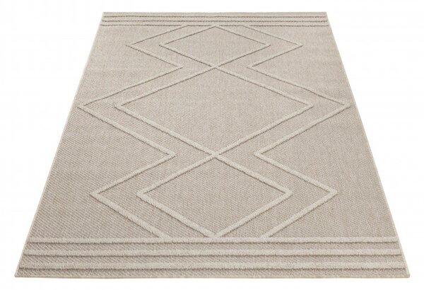 Ayyildiz , Kusový koberec Patara 4954 Beige – na von aj na doma, 80x150, béžová, chodba / predsieň