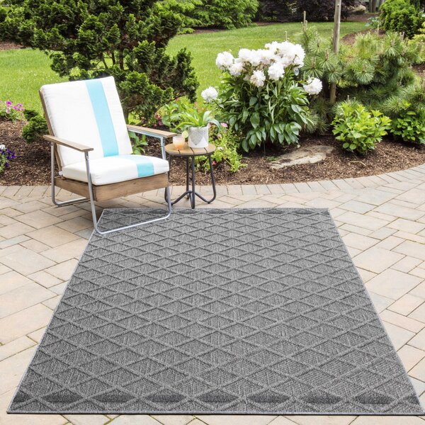 Ayyildiz , Kusový koberec Patara 4953 Grey – na von aj na doma, 80x150, šedá, chodba / predsieň