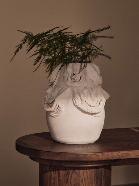 Ferm Living Váza Drisca, off-white