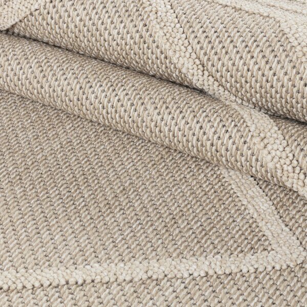 Ayyildiz , Kusový koberec Patara 4954 Beige – na von aj na doma, 80x150, béžová, chodba / predsieň