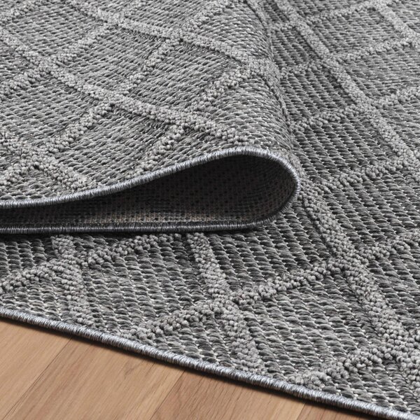 Ayyildiz , Kusový koberec Patara 4953 Grey – na von aj na doma, 80x150, šedá, chodba / predsieň