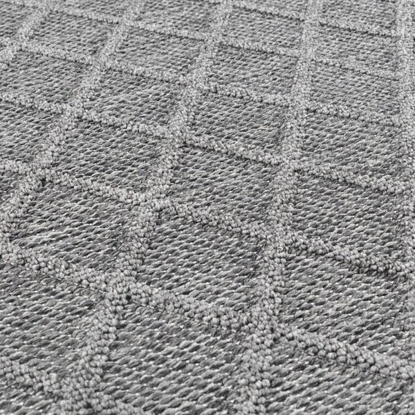 Ayyildiz , Kusový koberec Patara 4953 Grey – na von aj na doma, 80x150, šedá, chodba / predsieň
