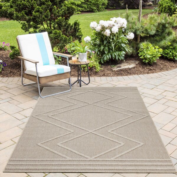 Ayyildiz , Kusový koberec Patara 4954 Beige – na von aj na doma, 80x150, béžová, chodba / predsieň