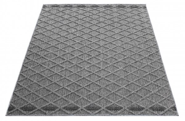 Ayyildiz , Kusový koberec Patara 4953 Grey – na von aj na doma, 80x150, šedá, chodba / predsieň