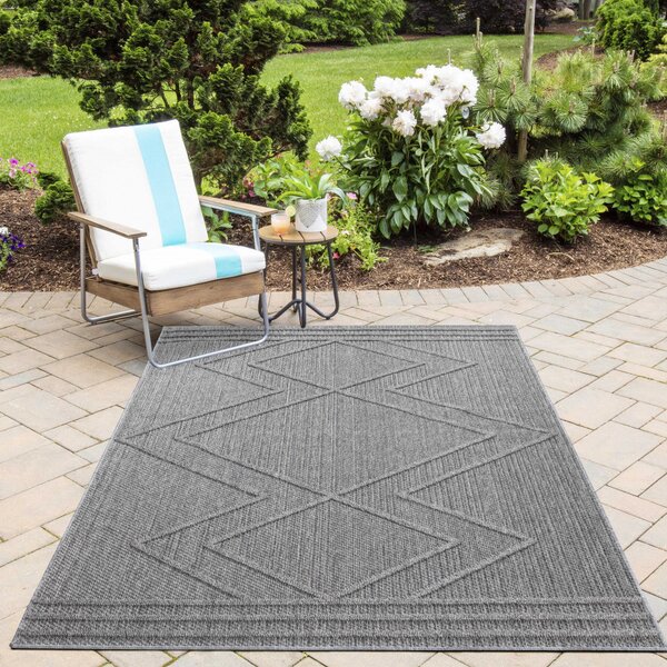 Ayyildiz , Kusový koberec Patara 4954 Grey – na von aj na doma, 200x290, šedá, chodba / predsieň