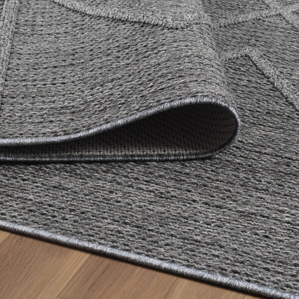 Ayyildiz , Kusový koberec Patara 4954 Grey – na von aj na doma, 200x290, šedá, chodba / predsieň