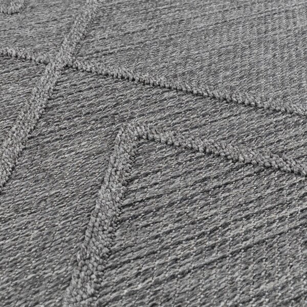 Ayyildiz , Kusový koberec Patara 4954 Grey – na von aj na doma, 200x290, šedá, chodba / predsieň